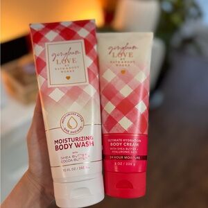 Bath & Body Works Gingham Love Moisturizing Body Wash & Body Cream